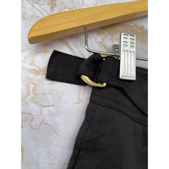 Aje Black Linen-Blend Elements Flared Pant, Brand Size 8 - Picture 7 of 12